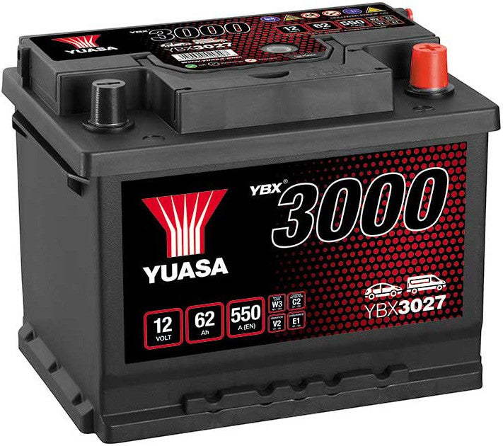 YUASA YBX3000 62AH 550A R+