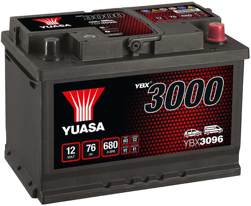 YUASA YBX3000 76AH 680A R+