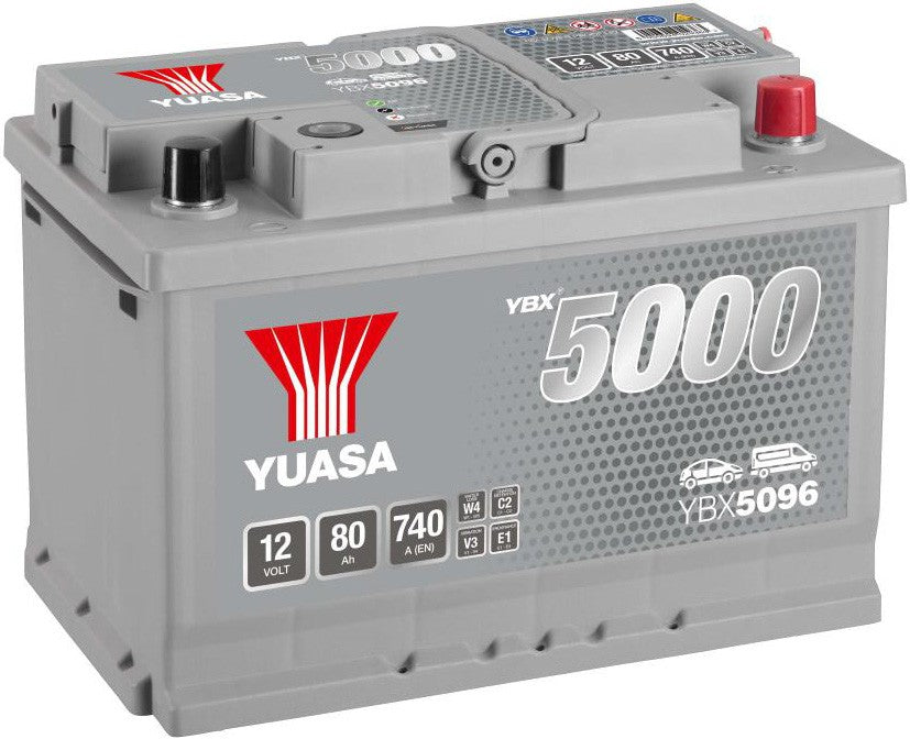 YUASA YBX5000 80AH 740A R+