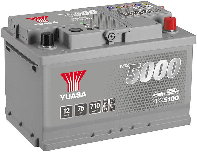 YUASA YBX5000 75AH 710A R+