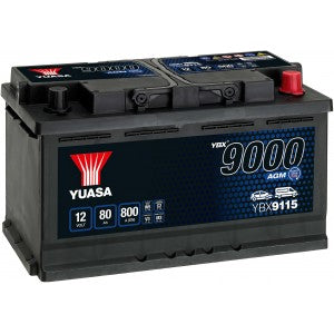 YUASA YBX9000 AGM 80AH 800A R+