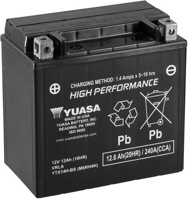 YUASA YTX14H-BS 12.6AH 240A L+ AGM