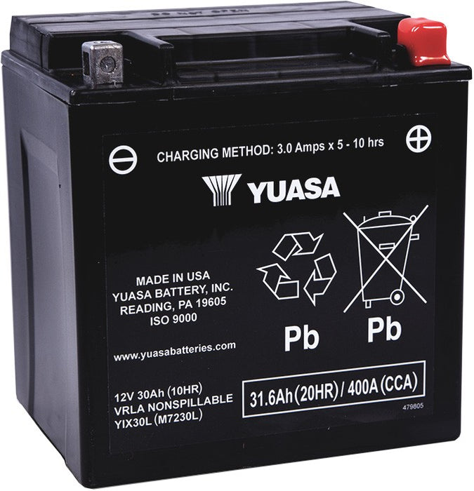 YUASA YIX30L-BS 31.6AH 400A R+ AGM