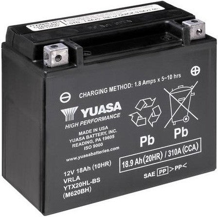 YUASA YTX20HL-BS 18.9AH 310A R+ AGM
