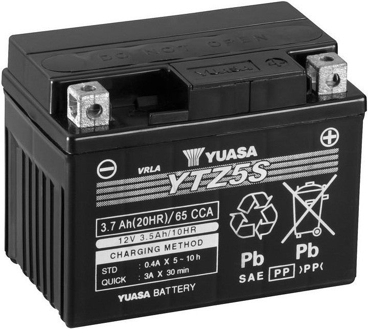 YUASA YTZ5S 3.7AH 65A R+ AGM