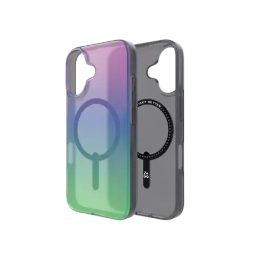 ZAGG Milan Snap Case with MagSafe for iPhone 16 - Green/Purple - Cell phone cases and covers<<<HurtelXML