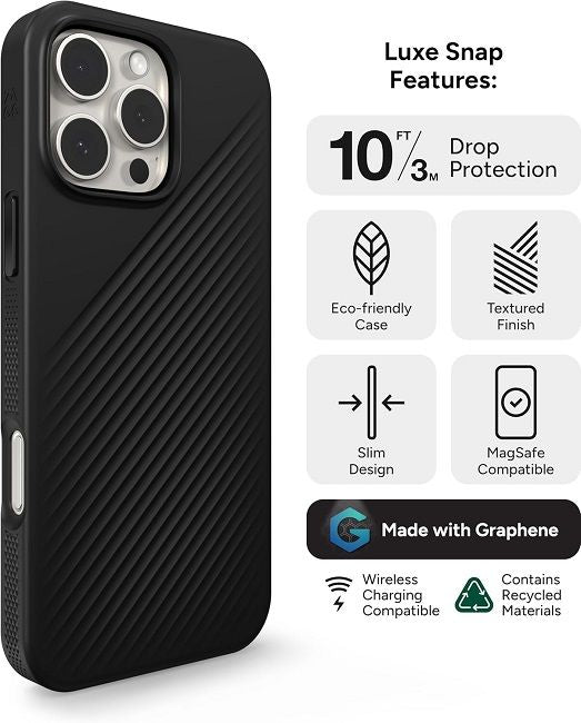 Case ZAGG Luxe Snap iPhone 16 Pro Black 702315008