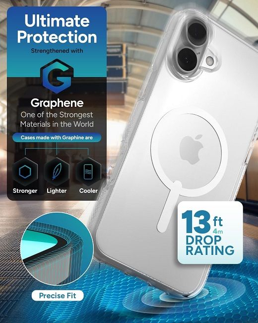ZAGG Crystal Palace Snap MagSafe Case for iPhone 16 Plus - Clear