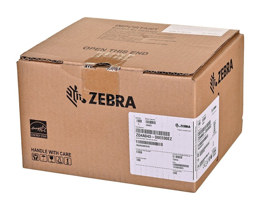 Zebra ZD421D label printer Direct thermal 300 x 300 DPI 102 mm/sec Wired & Wireless Ethernet LAN Bluetooth