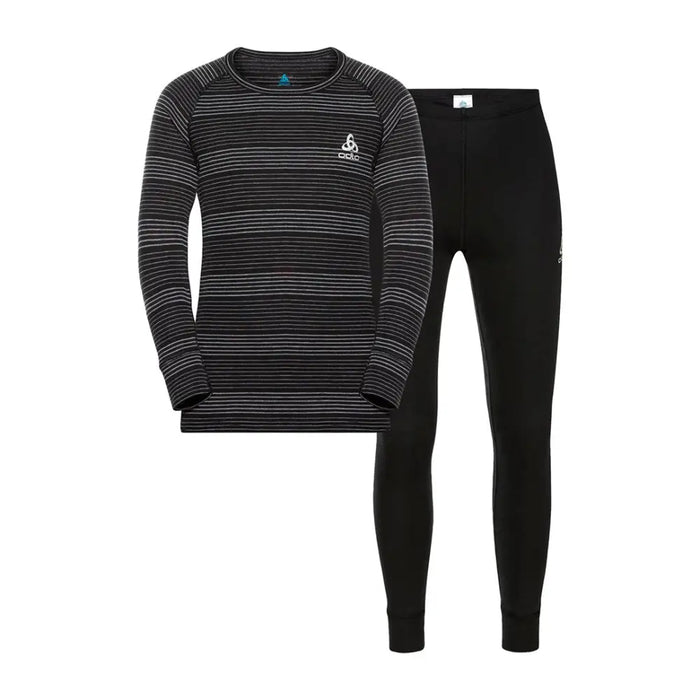 Zestaw bielizny dziecięcej Odlo Set long ACTIVE WARM ECO SET roz. 104cm Czarno-Szary - Thermoactive
