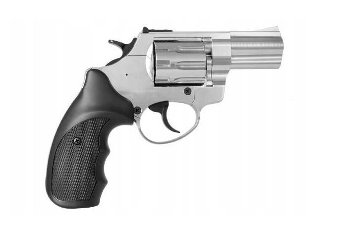 ZORAKI R1-K6L BAS alarm signal blank firing revolver, 2.5" barrel, .22 Long Blank caliber, chrome flash (R1256MNP-BAS)