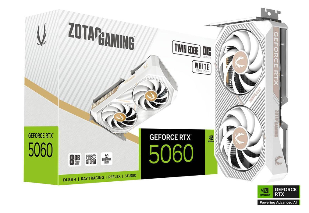 Video card ZOTAC GAMING RTX 5060 Twin Edge OC White Edition 8GB GDDR7