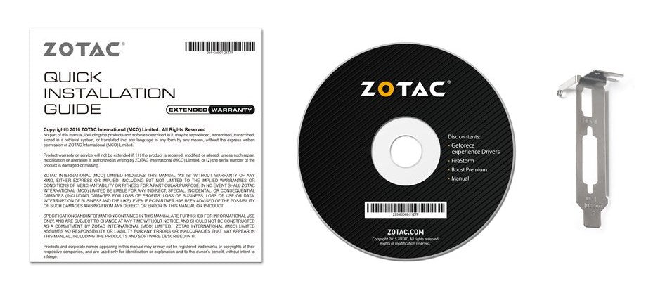 Video card ZOTAC GeForce GT 1030 2GB GDDR5 Low Profile