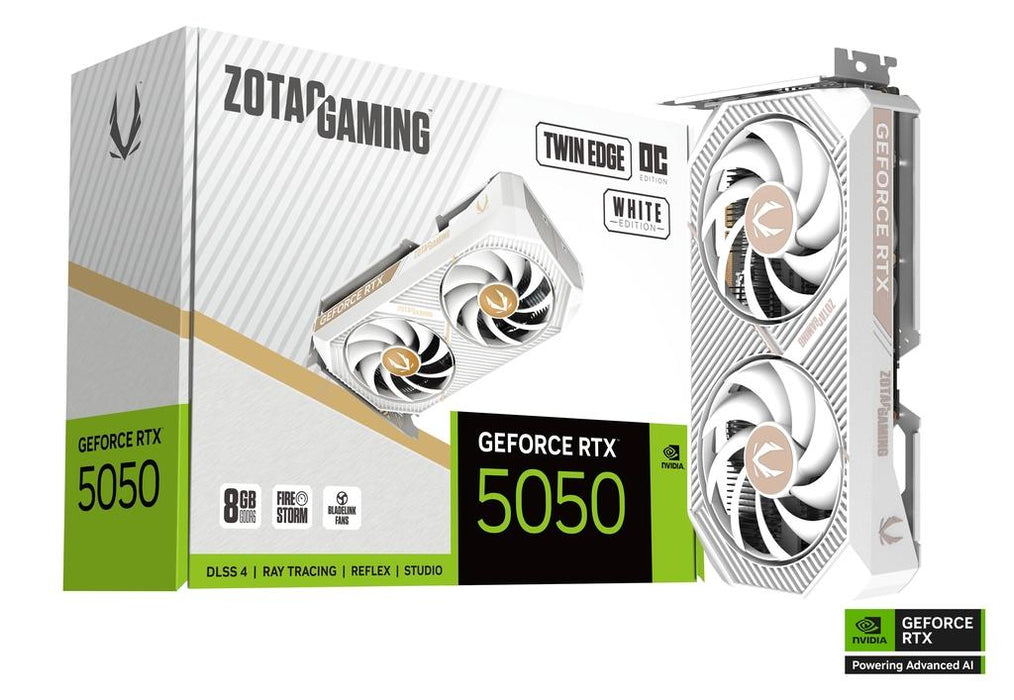 Video card ZOTAC GAMING RTX 5050 Twin Edge White Edition OC 8GB GDDR6