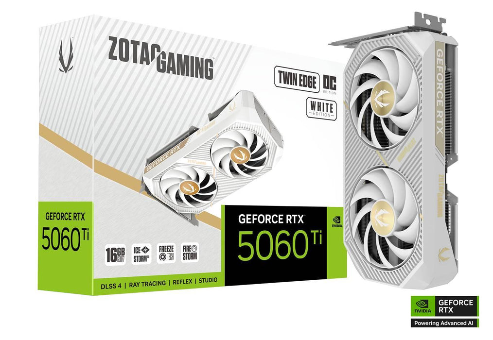 Video card ZOTAC GAMING RTX 5060 TI Twin Edge OC White Edition 16GB GDDR7
