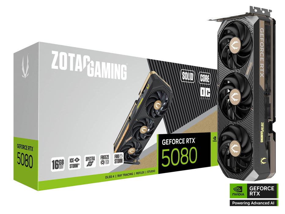 Video card ZOTAC GAMING RTX 5080 Solid Core OC 16GB GDDR7