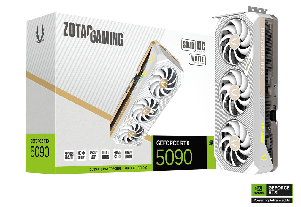 Video card ZOTAC GAMING RTX 5090 SOLID OC White Edition 32GB GDDR7