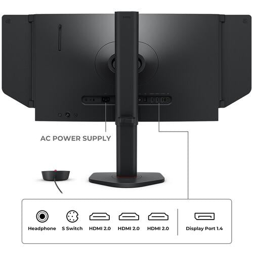 Monitor ZOWIE XL2566 Plus 400Hz DyAc, TN, 24.1inch, Wide, Full HD, HDMI, DP, Black
