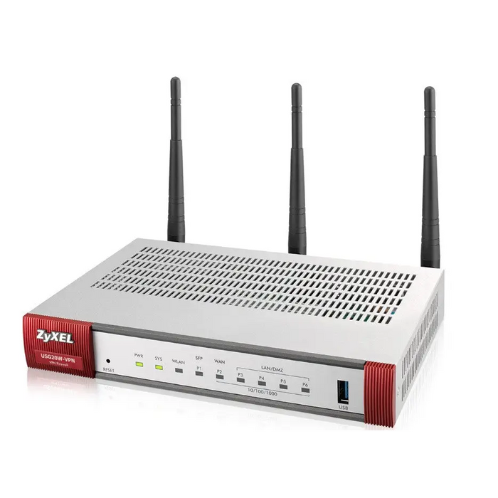 Zyxel USG20W-VPN-EU0101F wireless router Gigabit Ethernet Dual-band (2.4 GHz / 5 GHz) Grey Red