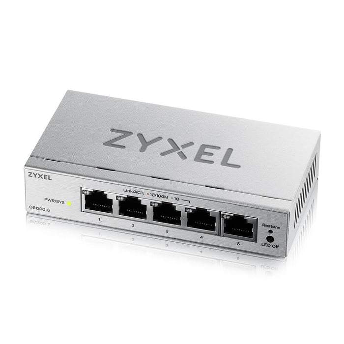 ZyXEL GS1200-5 v3, 5 Port Gigabit webmanaged Desktop Switch