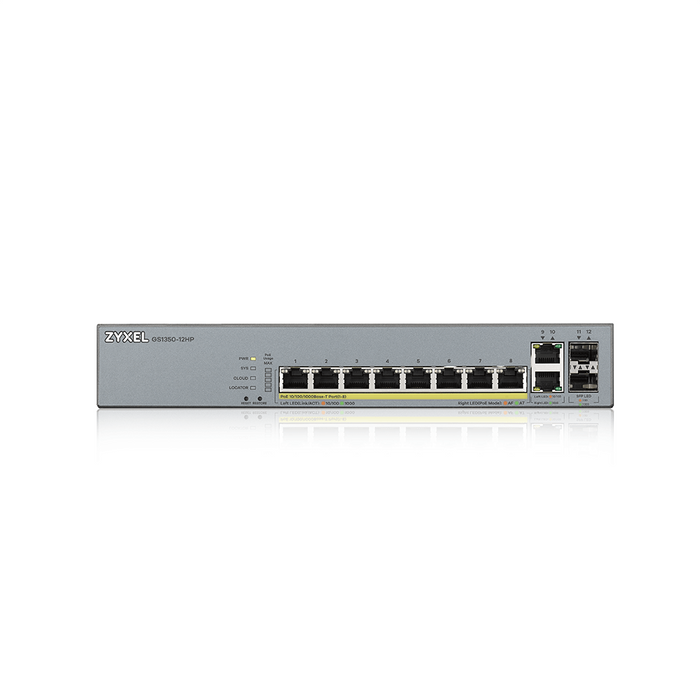 Switch ZyXEL GS1350-12HP, 12-port, Gigabit, Managed, PoE 130W