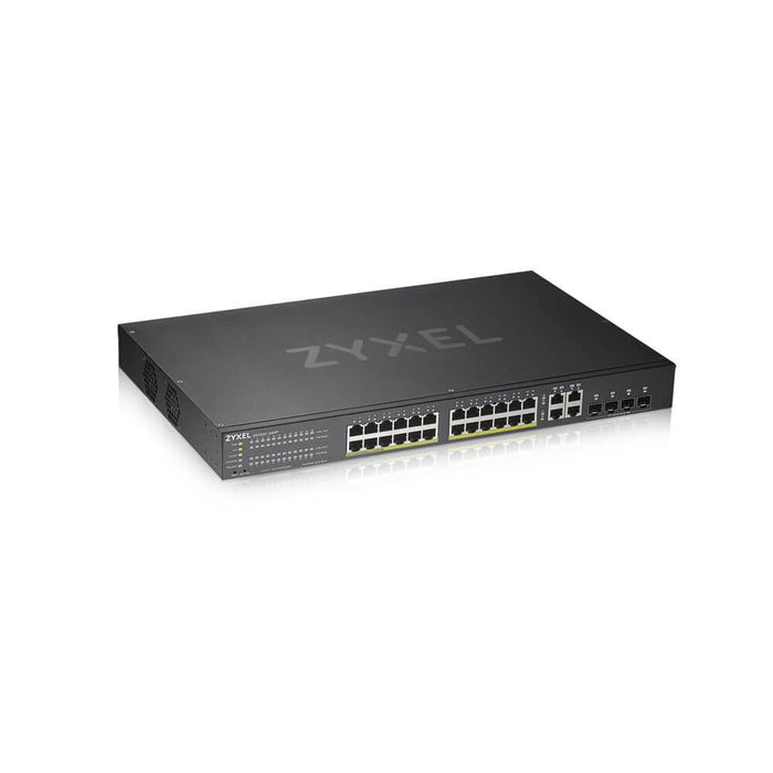 Switch ZYXEL GS1920-24HPV2, 24-port Gigabit Smart-Managed PoE, for mounting in a cabinet