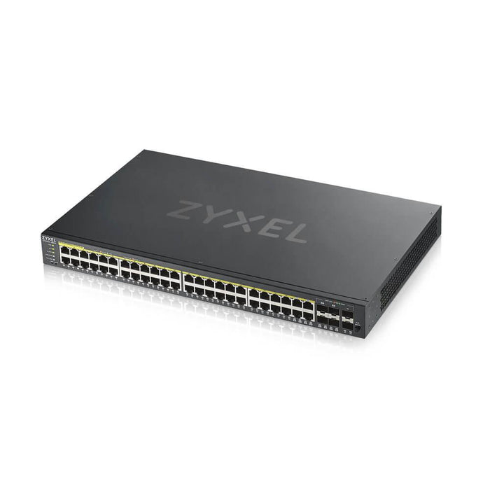 Switch ZYXEL GS1920-48HP, 44x GbE ports, 4x Combo SFP/RJ-45 ports, Controllable, Cabinet mounting