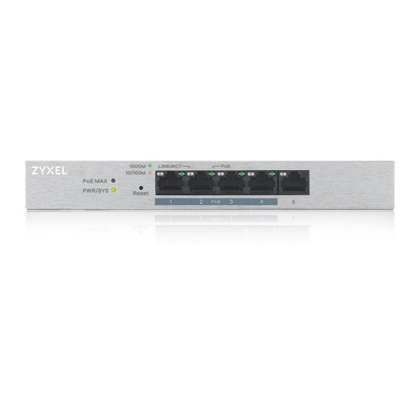 Switch 5-port ZyXEL GS-1200-5HPV2, Web Managed, Gigabit, PoE