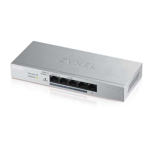 Switch 5-port ZyXEL GS-1200-5HPV2, Web Managed, Gigabit, PoE
