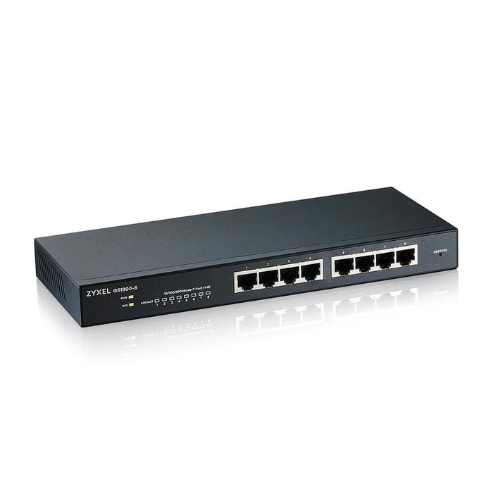 Switch ZYXEL GS1900, 8 port managed, Gigabit
