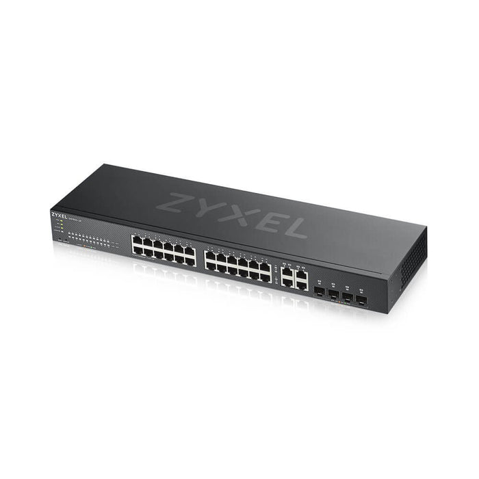 Switch ZYXEL GS1920-24V2, 24-port Gigabit Smart-Managed, Fanless, for mounting in a cabinet