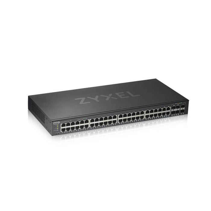 ZYXEL GS1920-48 switch, 44x GbE ports, 4x Combo SFP/RJ-45 ports, managed, for rack mounting