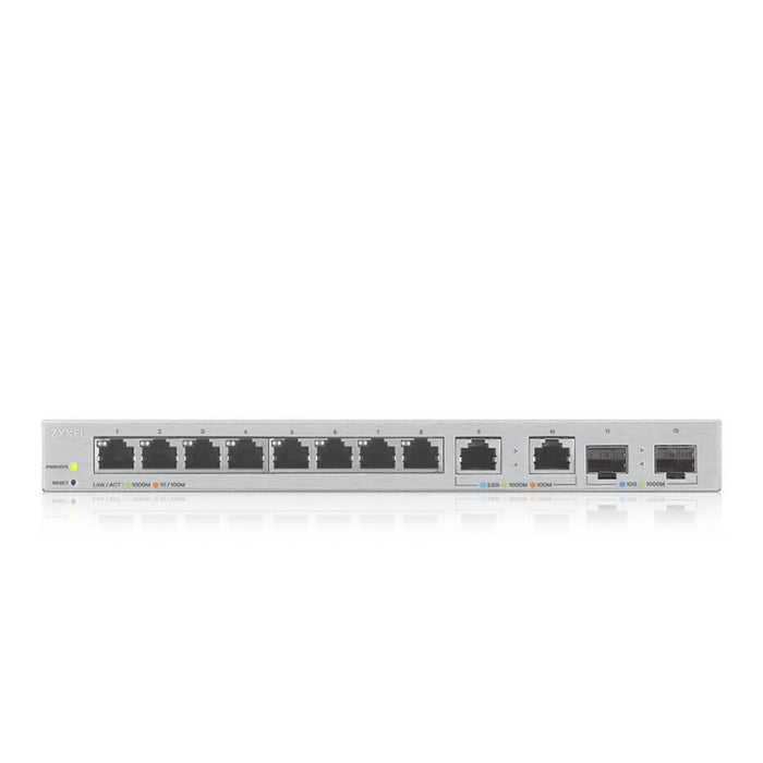 ZyXEL XGS1210-12 v2, 12-Port Gigabit webmanaged Switch with 8 port 1G + 2-Port 2.5G + 2-Port SFP+