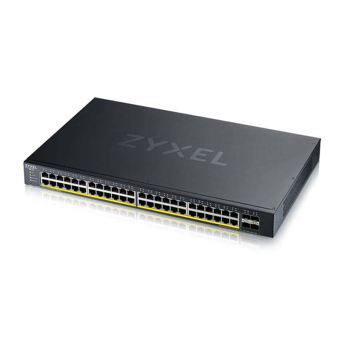 Zyxel XGS1935-52HP, 52 Port Lite-L3 Smart Managed PoE Switch, 48x Gigabit PoE and 4x 10G SFP+, hybrid mode, standalone or NebulaFlex Cloud, 375 Watt PoE
