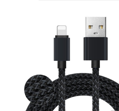 Braided aluminum charging cable 2 m for iPhone 5/6/7/8 / X / XS / XR