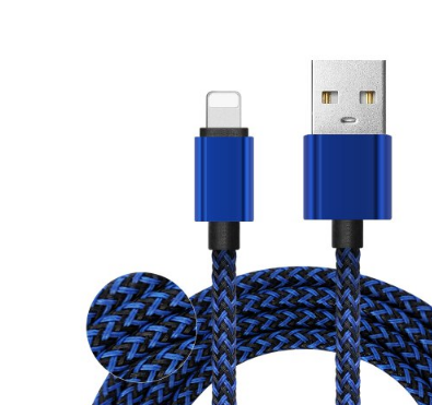 Braided aluminum charging cable 2 m for iPhone 5/6/7/8 / X / XS / XR