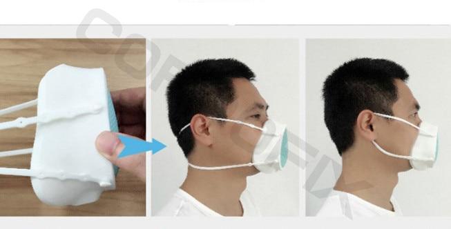 Electric Silicone mask with fan CM2 for easy breathing, reusable with 6 replaceable filters