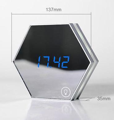 4in1 - Alarm clock, mirror, LED reading lamp and thermometer