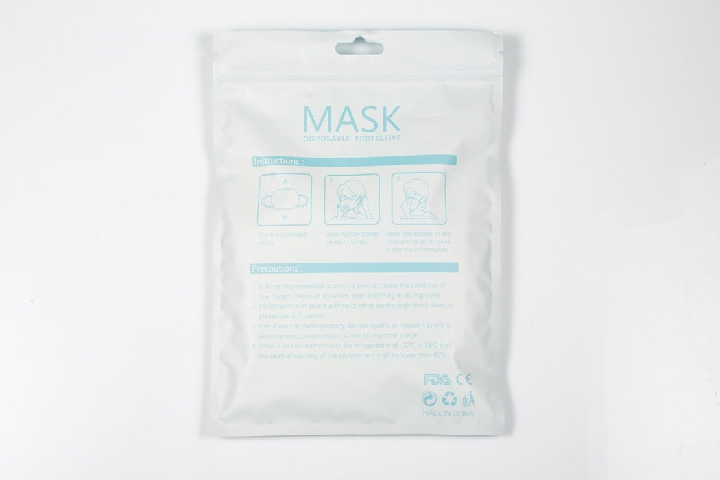 Box 5 pieces standard Mask FFP2, N95, KN95 against polluted air valve, PM2.5, Antibacterial, Antiviral