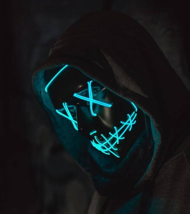 Purge Skull LED Mask for Halloween, Party, New Year, Birthday