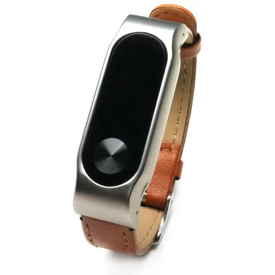 Leather strap with metal body to Xiaomi Mi Band 2