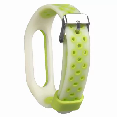 Illuminating in the dark green breathable strap Xiaomi Mi Band 2