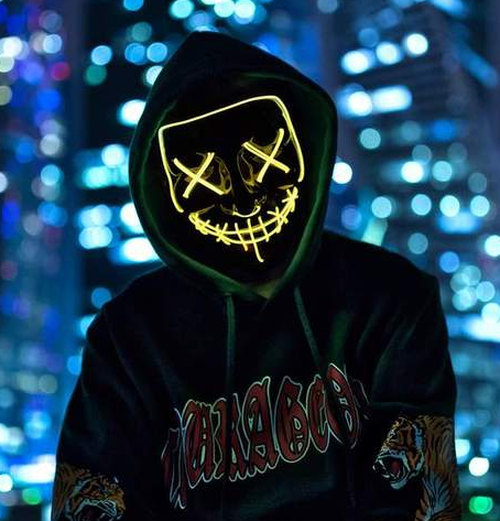 Purge Skull LED Mask for Halloween, Party, New Year, Birthday