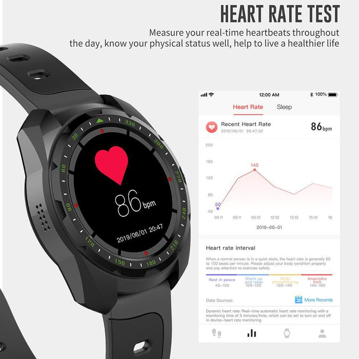 Smart watch KW01. Bluetooth call,  Waterproof IP68, Heart rate, Message Reminder