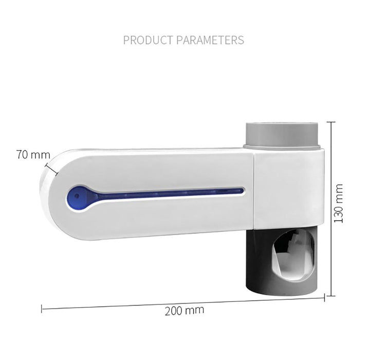 2 in 1 household bathroom set - UV sterilizer toothbrush and dispenser for toothpaste