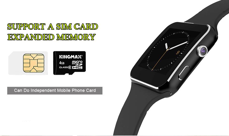 Smart watch X6, SIM card, Camera, Android