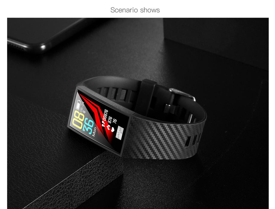 Fitness smart bracelet F98 1.14 a large display, monitor pulse, ECG graph blood pressure, IP68 waterproof