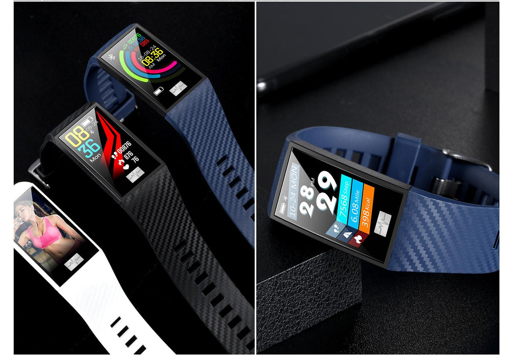 Fitness smart bracelet F98 1.14 a large display, monitor pulse, ECG graph blood pressure, IP68 waterproof