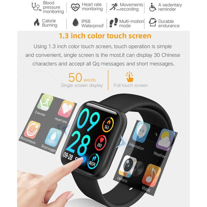 Smart watch P80, Waterproof IP68, iOS Android