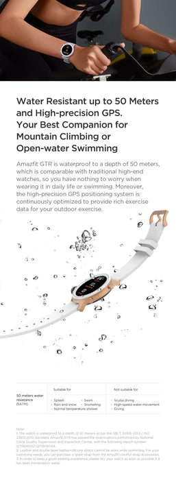 Smart watch Amazfit GTR 42mm Glitter Edition Swarovski, 5ATM, 12 days of battery life, Aluminum housing